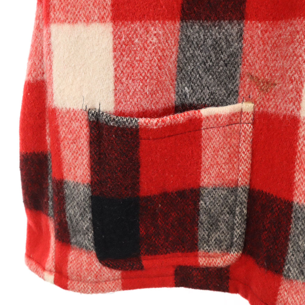 sportland 50s 60s ヴィンテージ ギンガムチェック柄 ジップジャケット 赤系 メンズ