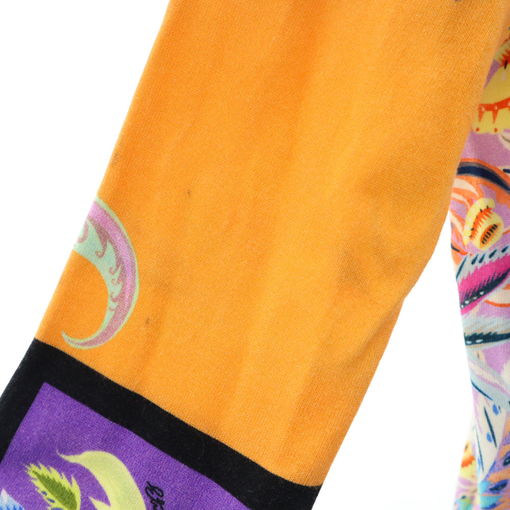 エトロ イタリア製 総柄 長袖 ニットカーディガン 42 アイボリー系 ETRO レディース