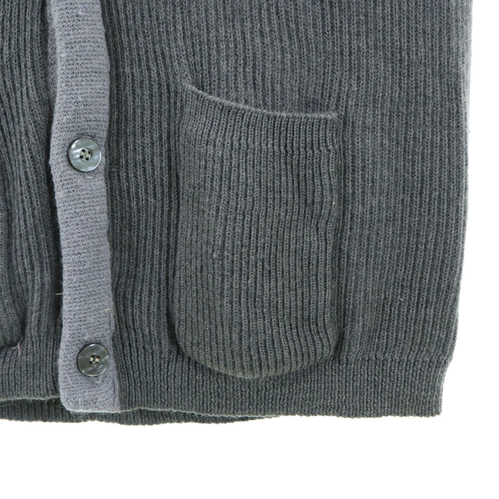 VINTAGE ヴィンテージ 80s 90s カナダ製 ウール 長袖 タートルネック ニットカーディガン L グレー メンズ