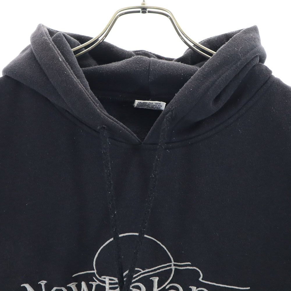 NEW BALANCE ニューバランス 90s オールド 長袖 スウェットパーカー L ブラック 裏起毛 レディース
