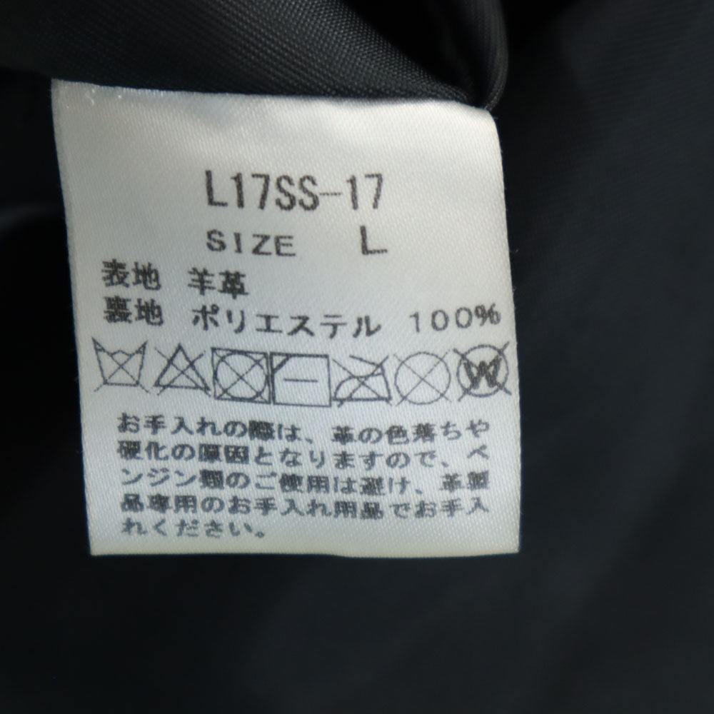 LIDNM リドム 日本製 レザージャケット L ブラック ブルゾン メンズ
