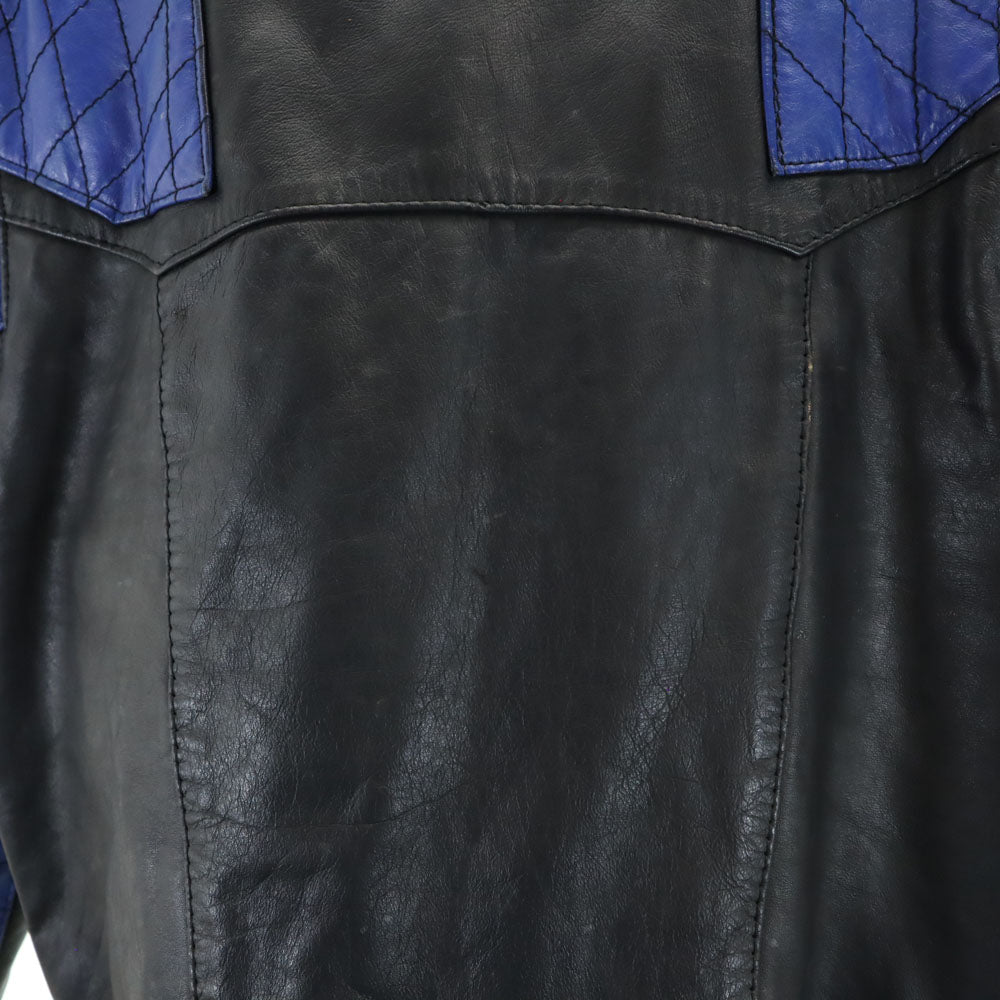 OLD オールド 90s レザー シングルライダースジャケット ブラック メンズ