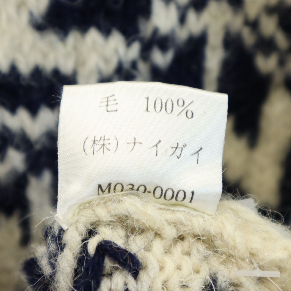 POLO COUNTRY RALPH LAUREN ポロカントリー ラルフローレン 90s ウール オールド ハンドニット ノルディック柄 長袖 セーター M アイボリー ニット メンズ