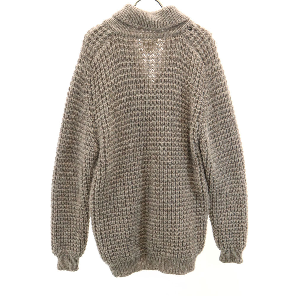 80s 90s アイルランド製 オールド 長袖 セーター M グレージュ ニット レディース