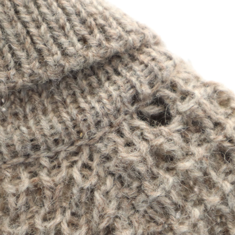 80s 90s アイルランド製 オールド 長袖 セーター M グレージュ ニット レディース