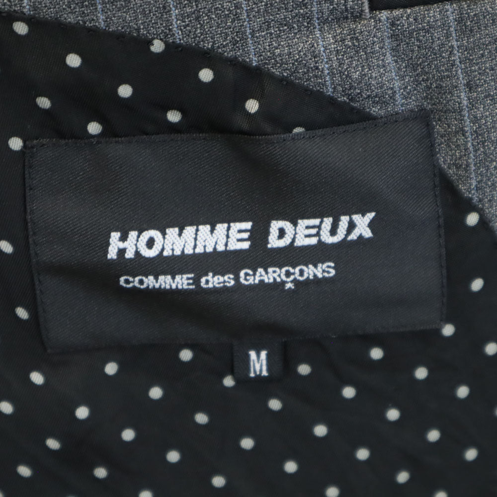 COMME des GARCONS HOMME DEUX コムデギャルソンオムドゥ 2011年 日本製 ウール テーラードジャケット M グレー メンズ