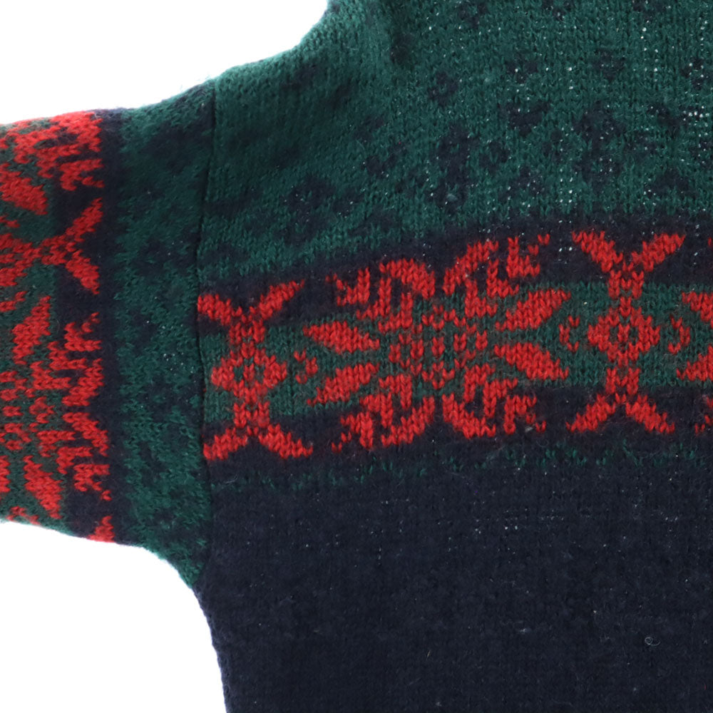 GAP ギャップ 90s ウール オールド ノルディック柄 長袖 セーター M ネイビー 他 ニット メンズ