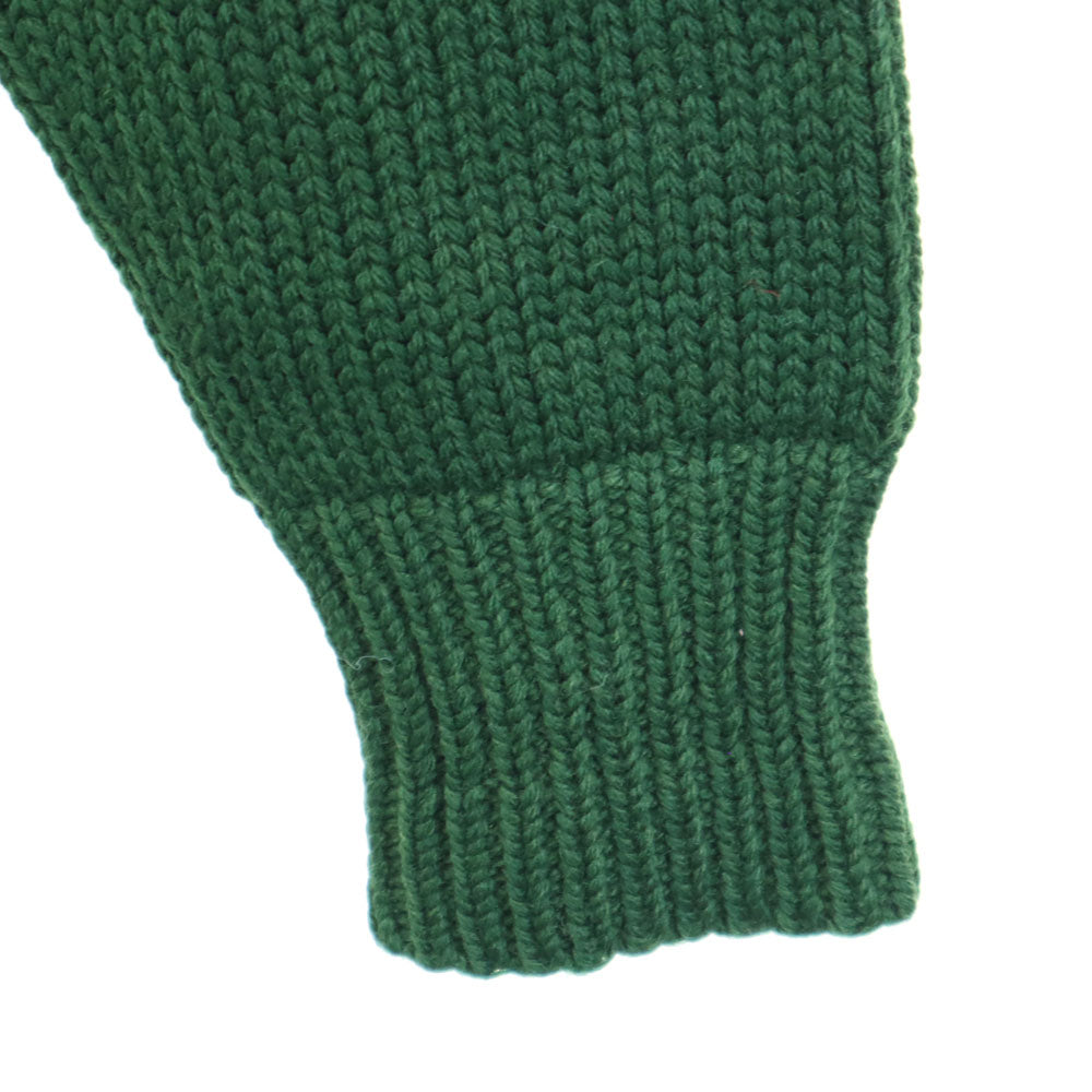 VINTAGE ヴィンテージ 40s 50s 長袖 レタードワッペン セーター グリーン ニット メンズ