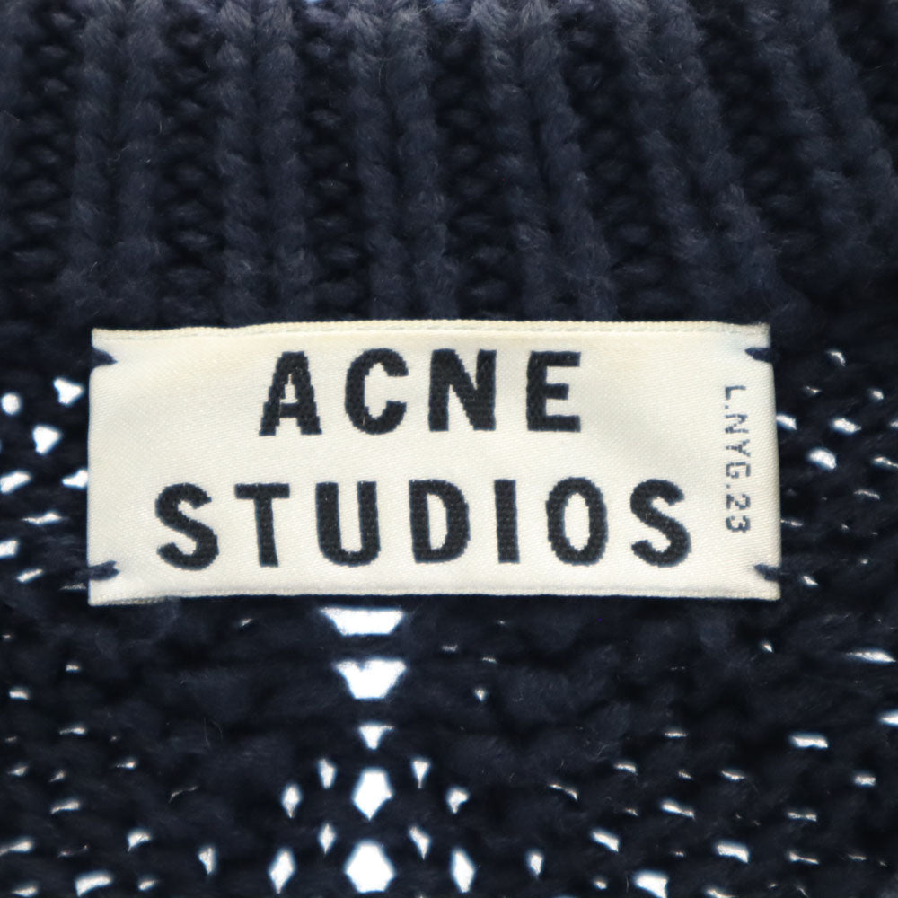 Acne Studios アクネスタジオ 長袖 セーター XS ネイビー ニット ローゲージ メンズ