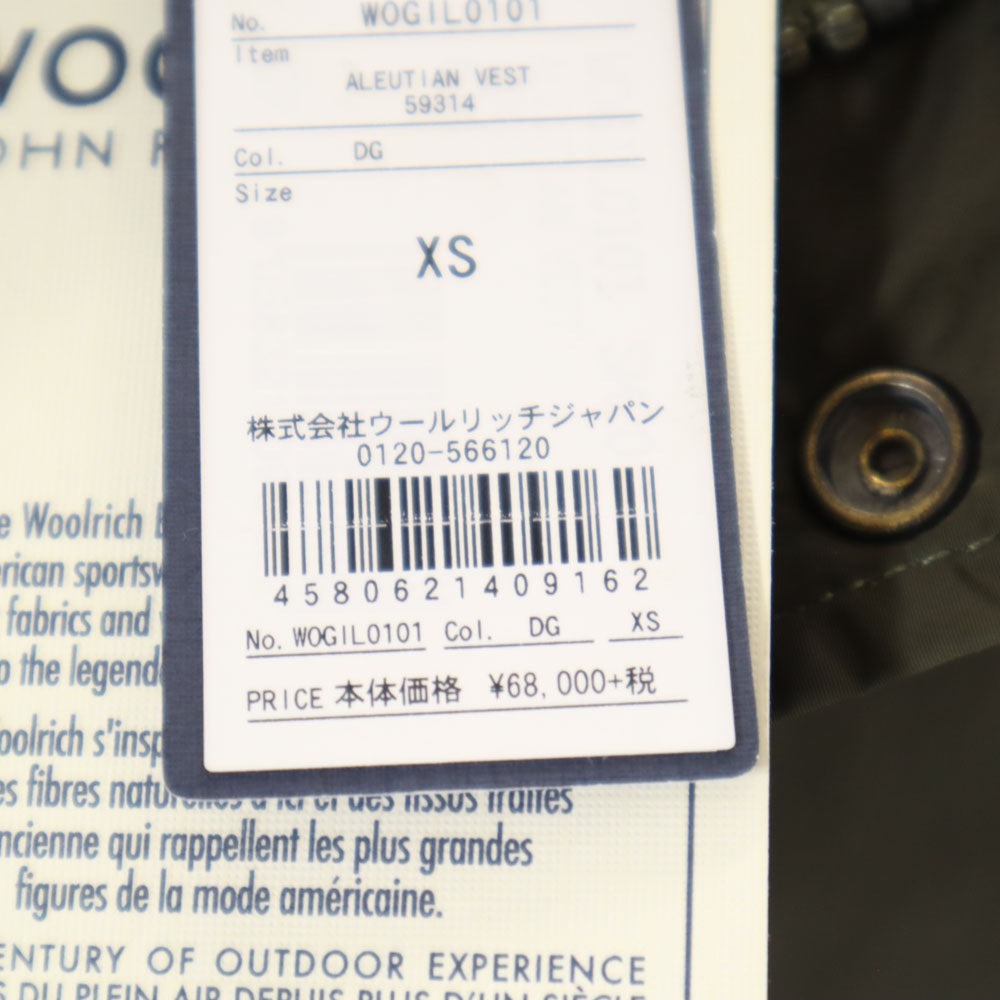 未使用 WOOLRICH ウールリッチ アリューシャン ダウンベスト XS カーキブラウン系 ALEUTIAN VEST メンズ