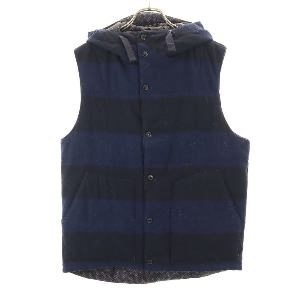 ENGINEERED GARMENTS エンジニアドガーメンツ カナダ製 ボーダー柄 中綿ベスト M ネイビー メンズ