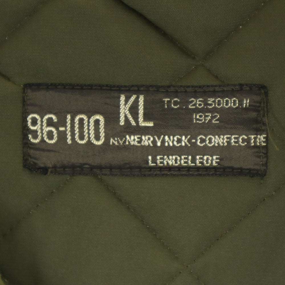 DUTCH ARMY オランダ軍 70s ヴィンテージ ライナー キルティングジャケット 96-100 カーキ ミリタリー メンズ