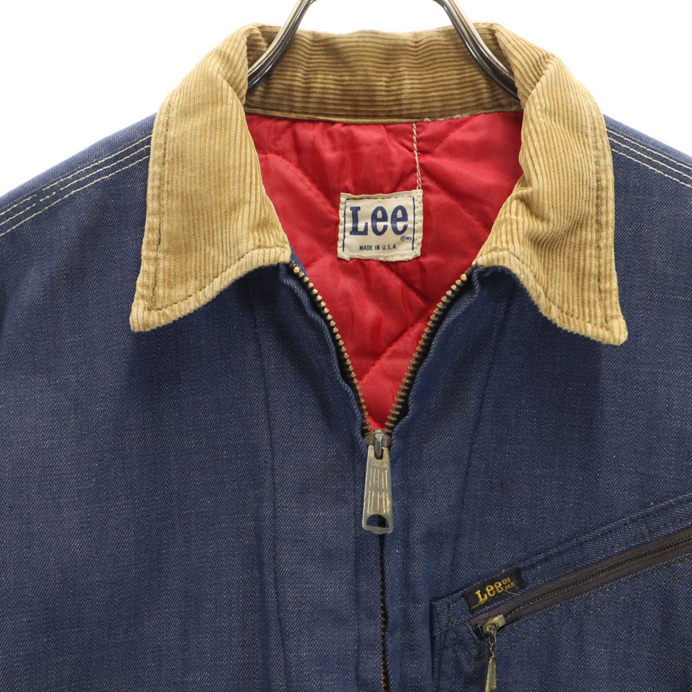 Lee リー 70s USA製 ヴィンテージ 91B デニムジャケット インディゴ 裏キルティング ジージャン メンズ