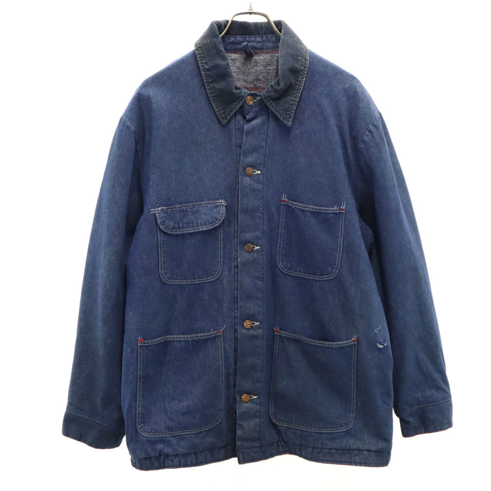 BLUE BELL ブルーベル 60s 70s ヴィンテージ ラングラー デニム カバーオール 46 インディゴブルー 裏ブランケット ジャケット メンズ