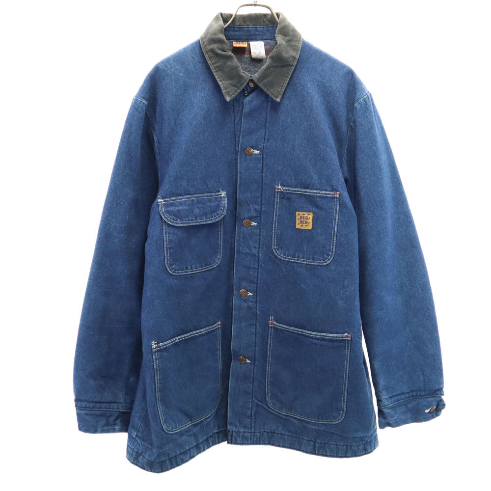 BIG BEN ビッグベン 70s 80s USA製 ラングラー ヴィンテージ デニム カバーオール 42 ウォッシュブルー 裏ブランケット ジャケット メンズ