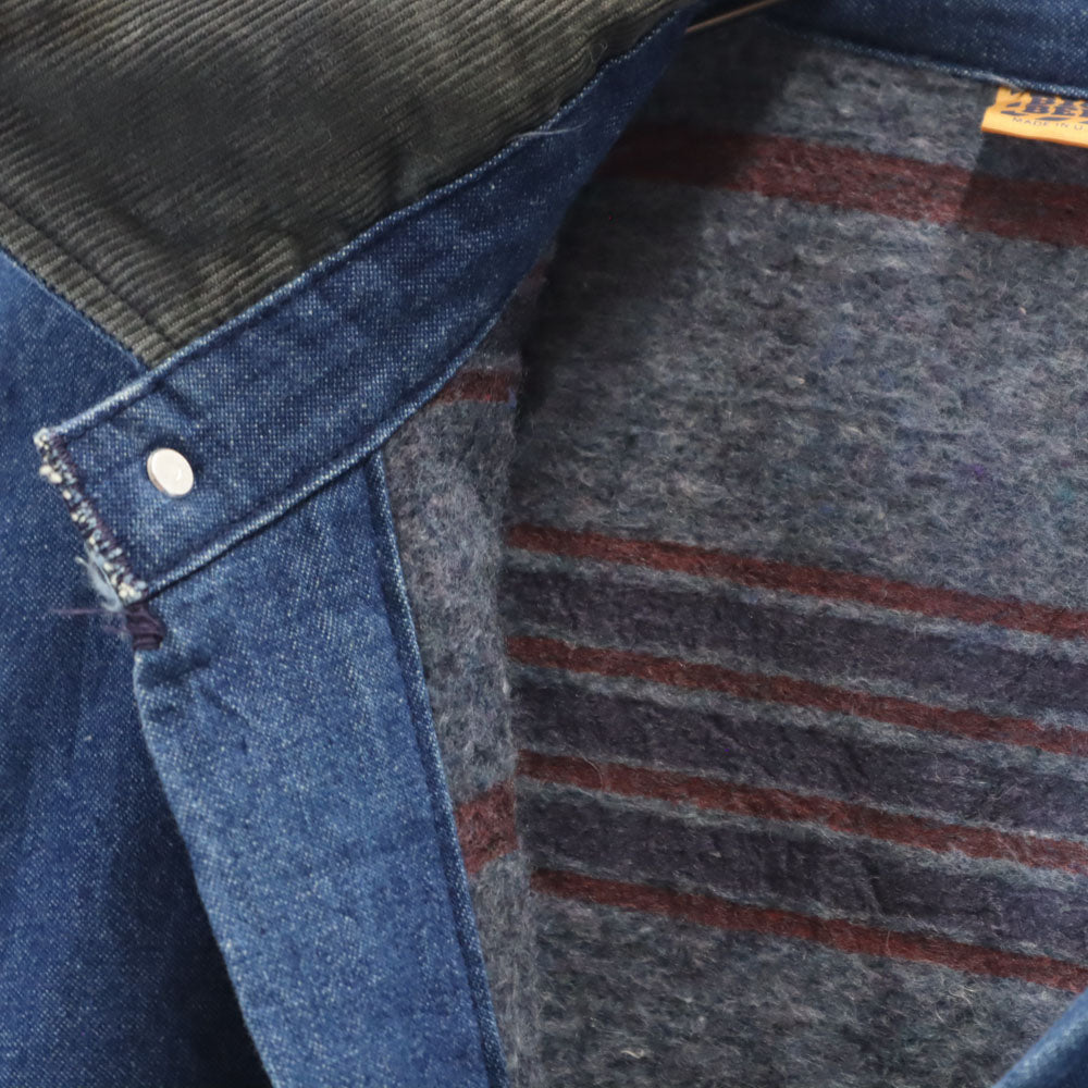 BIG BEN ビッグベン 70s 80s USA製 ラングラー ヴィンテージ デニム カバーオール 42 ウォッシュブルー 裏ブランケット ジャケット メンズ