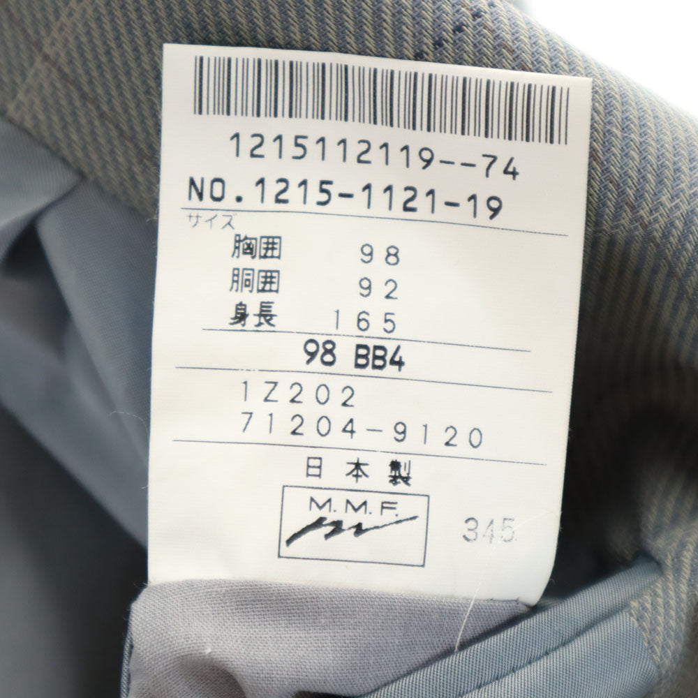 BALENCIAGA バレンシアガ 90s 日本製 オールド チェック柄 テーラードジャケット 98BB4 グレー ブレザー メンズ