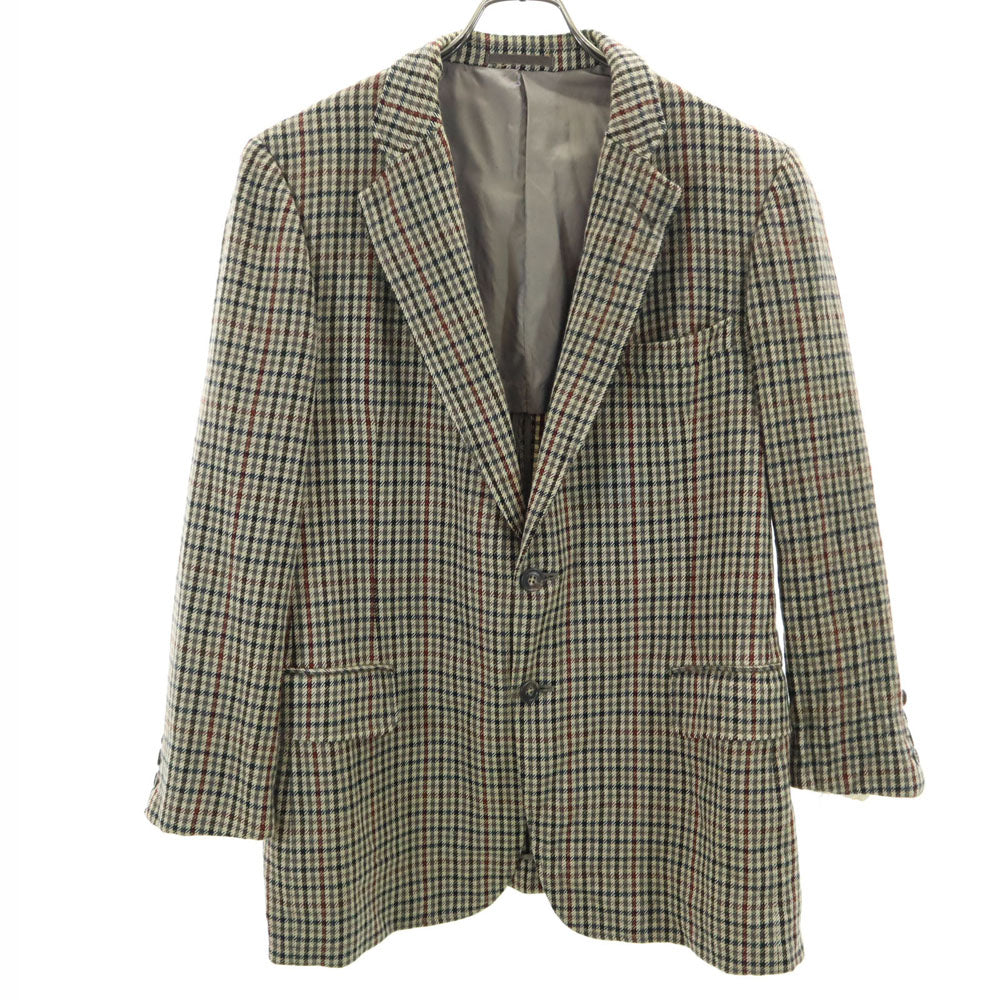 Burberrys バーバリーズ 90s ウール オールド チェック 長袖 テーラードジャケット 98-88-175 ベージュ系 サイドベンツ メンズ