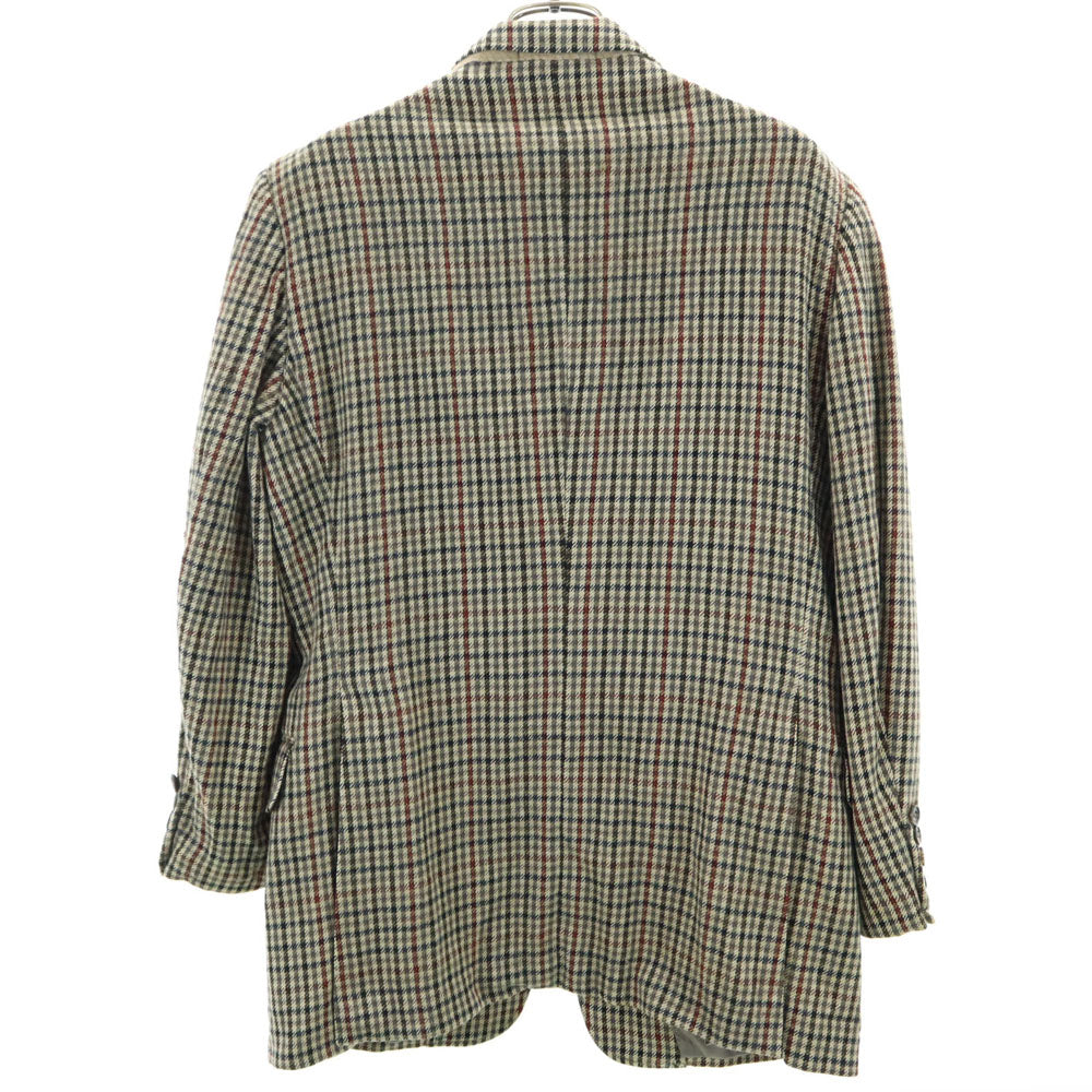 Burberrys バーバリーズ 90s ウール オールド チェック 長袖 テーラードジャケット 98-88-175 ベージュ系 サイドベンツ メンズ