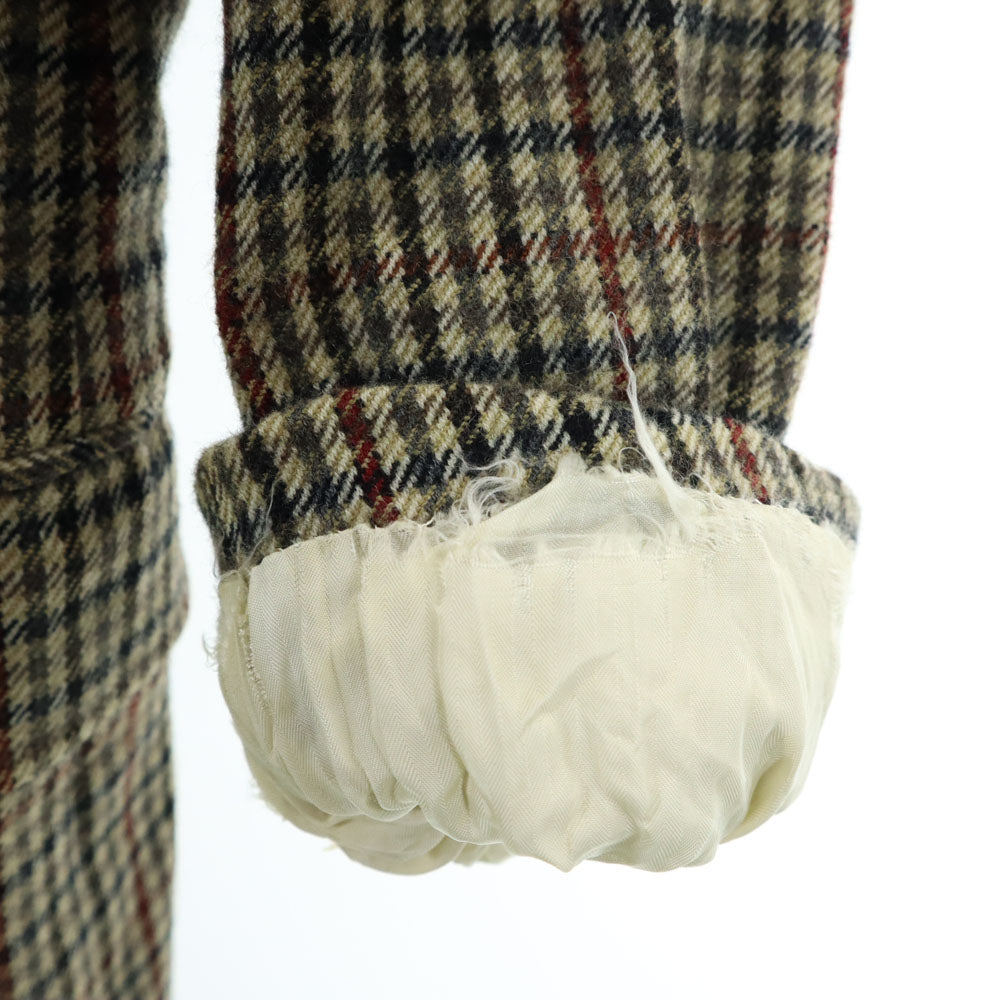 Burberrys バーバリーズ 90s ウール オールド チェック 長袖 テーラードジャケット 98-88-175 ベージュ系 サイドベンツ メンズ