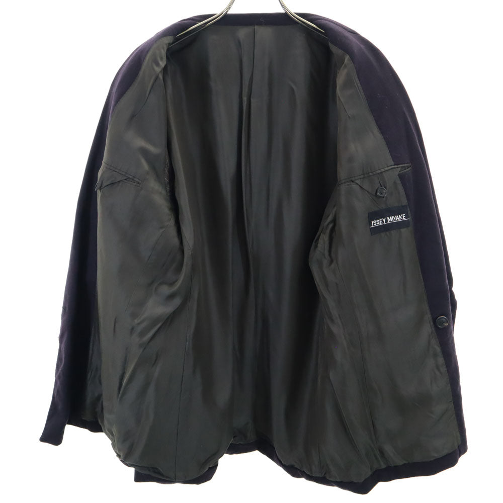 ISSEY MIYAKE イッセイミヤケ 90s ウール オールド 長袖 テーラードジャケット M ネイビー系 メンズ
