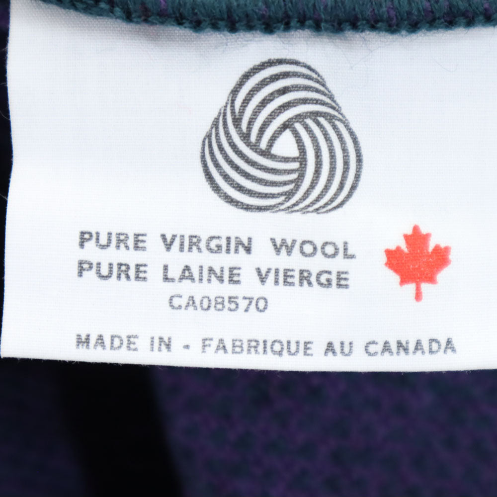 LONGHOUSE ロングハウス ウール 長袖 ニットカーディガン L パープル系 レディース