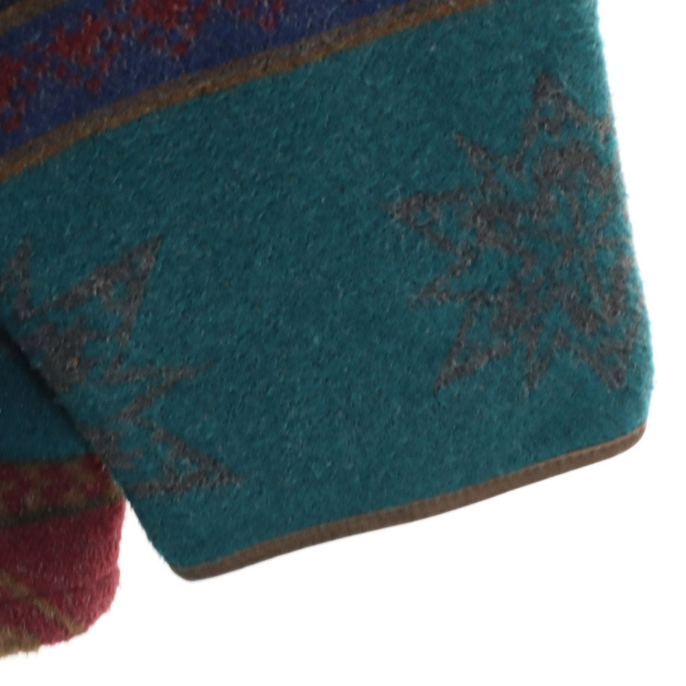 L.L.Bean エルエルビーン 80s ポルトガル製 ウールブレンド ヴィンテージ ノルディック柄 パーカー L ワインレッド 他 メンズ