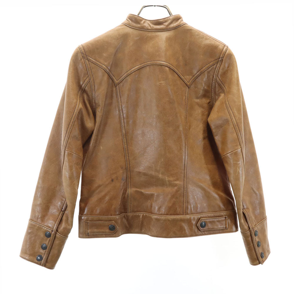 GAP ギャップ 牛革 レザー シングル トラッカー ジャケット XS ブラウン レディース