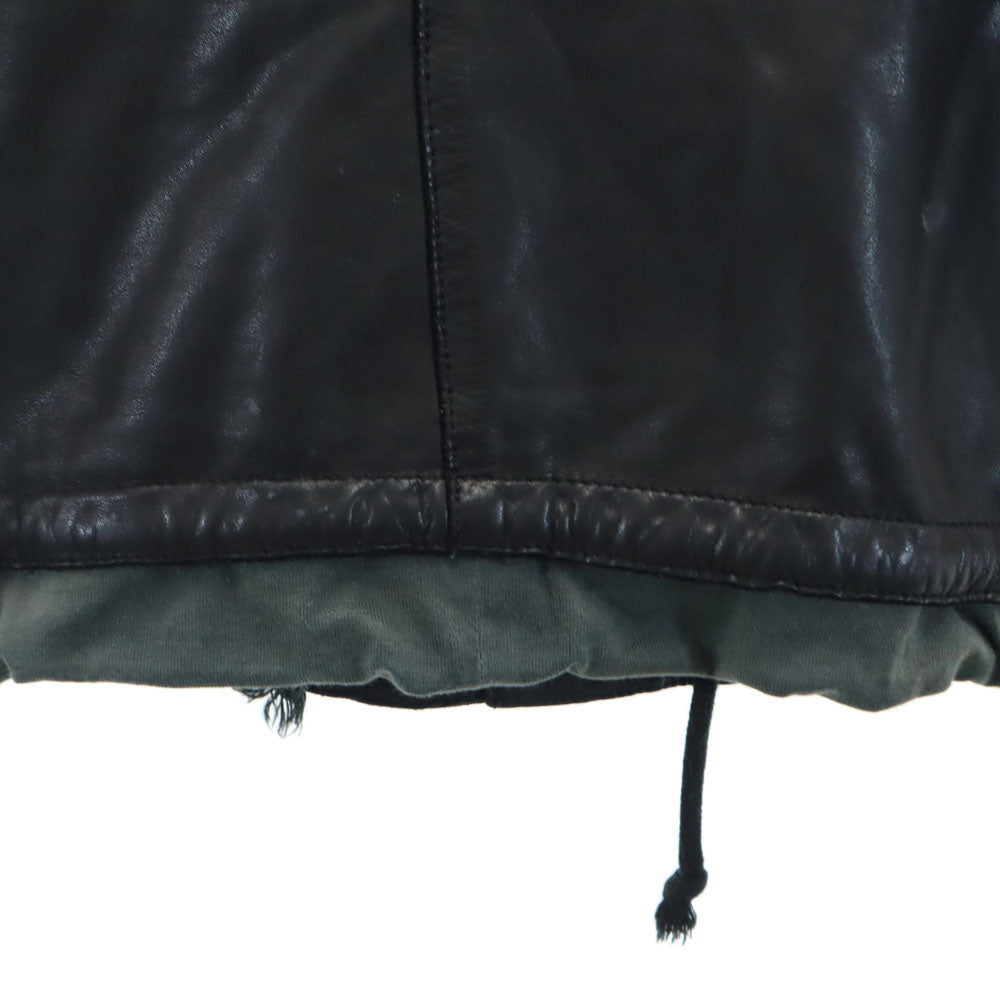 Sisii シシ 日本製 ミリタリー レザージャケット S ブラック系 メンズ