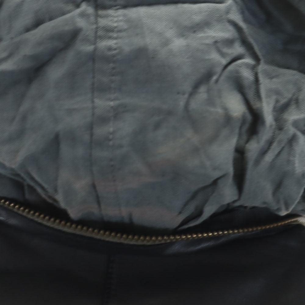 Sisii シシ 日本製 ミリタリー レザージャケット S ブラック系 メンズ