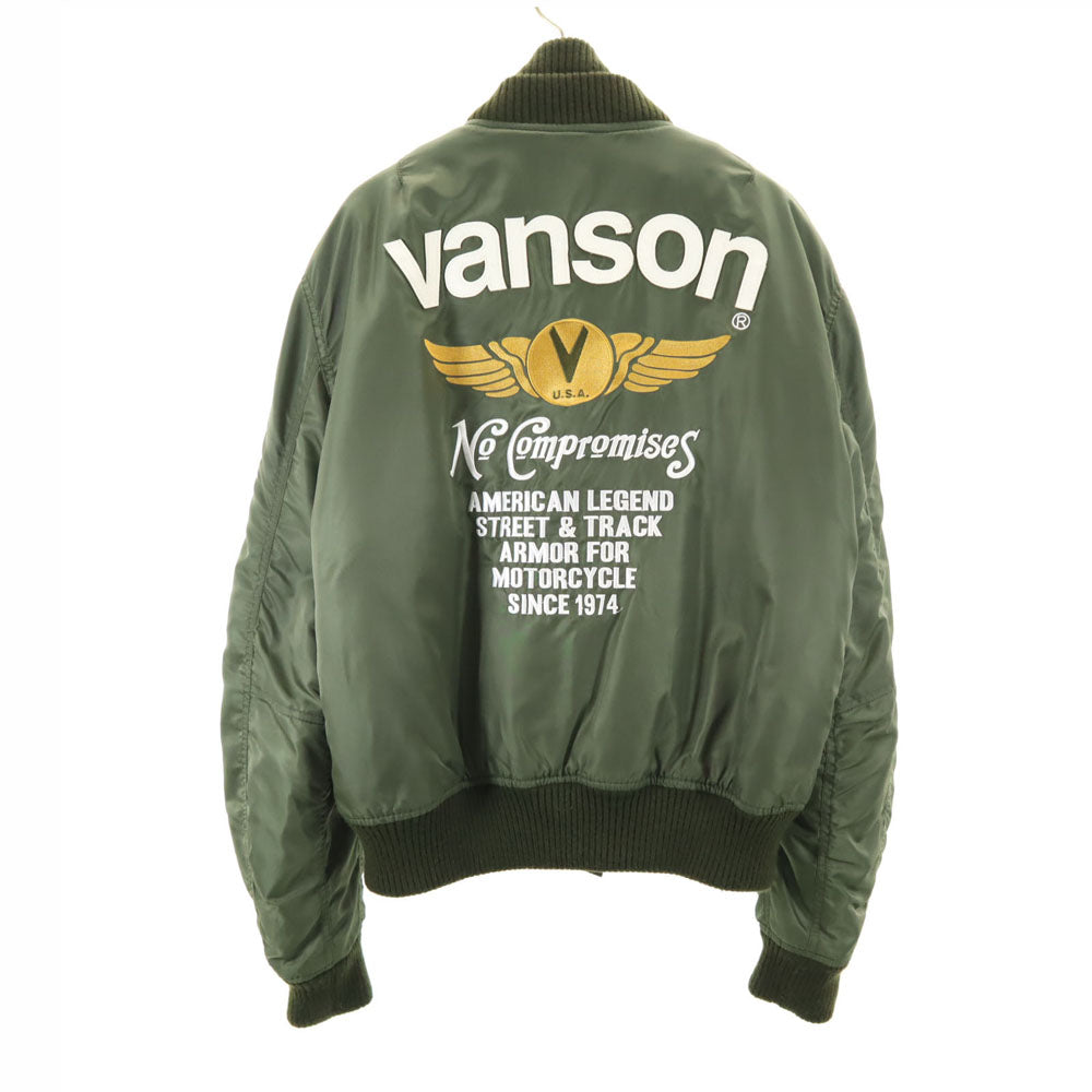 VANSON バンソン フライトジャケット L カーキ ブルゾン メンズ
