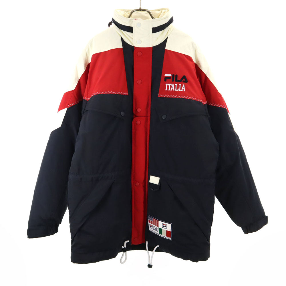 FILA フィラ 80s 90s オールド アノラック ナイロンジャケット M ブラック系 ITALIA メンズ