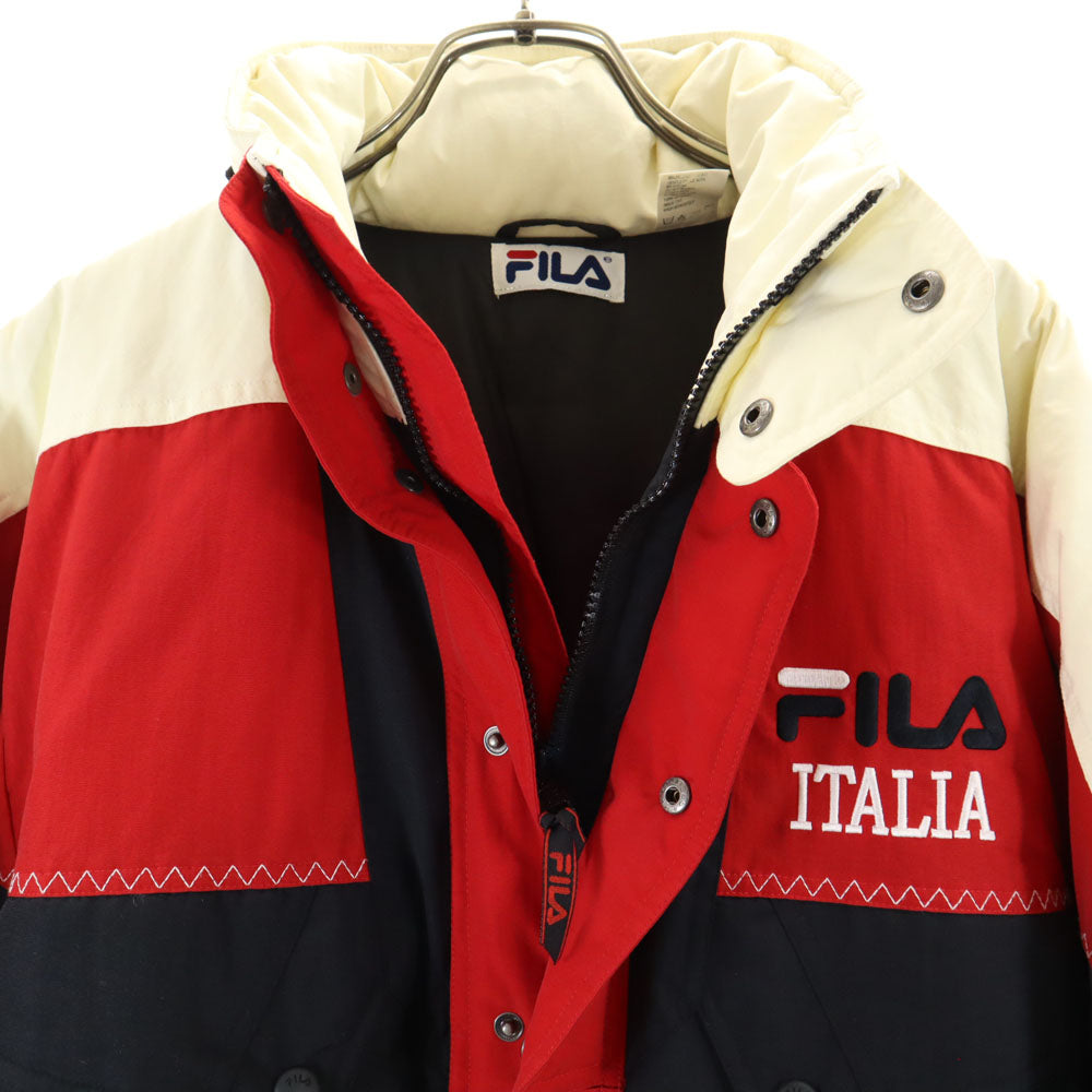 FILA フィラ 80s 90s オールド アノラック ナイロンジャケット M ブラック系 ITALIA メンズ