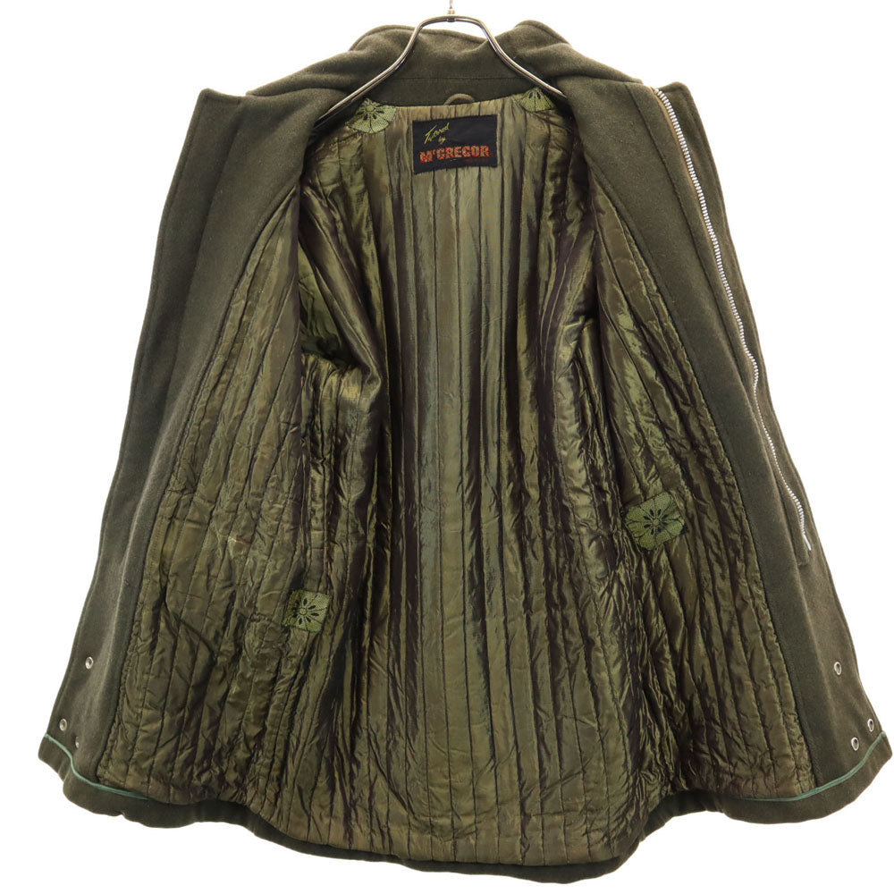 McGregor マクレガー 70s ヴィンテージ メルトン ステンカラーコート 16 カーキ TALONジップ レディース
