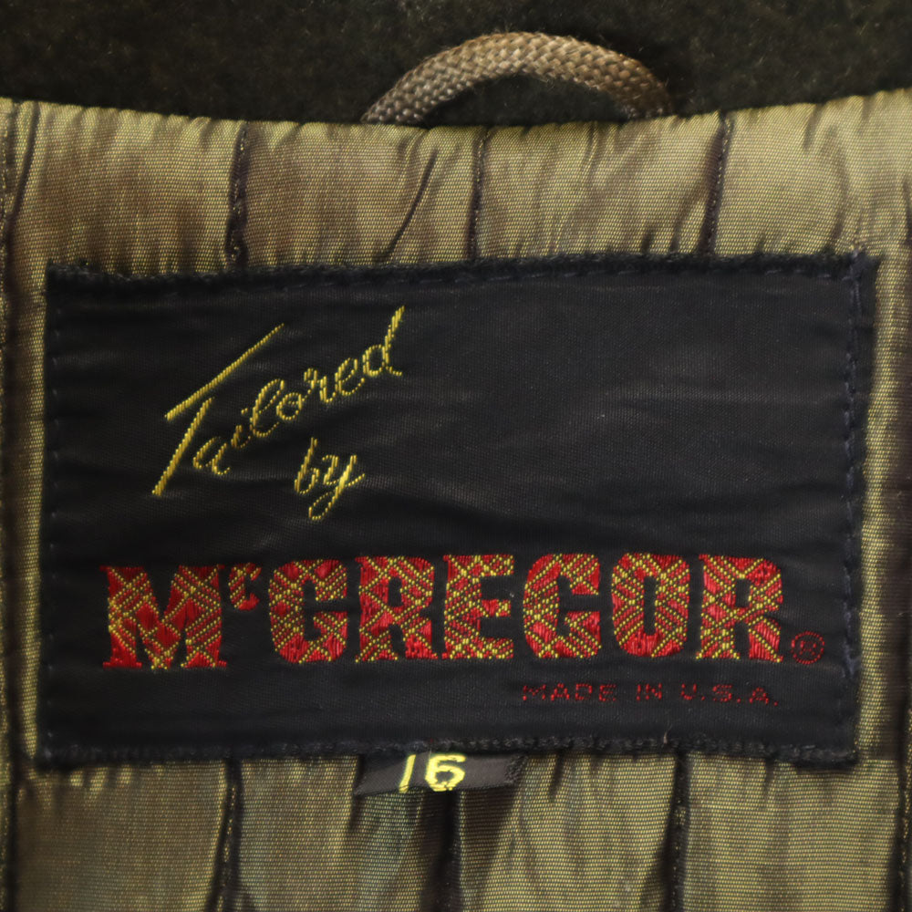 McGregor マクレガー 70s ヴィンテージ メルトン ステンカラーコート 16 カーキ TALONジップ レディース