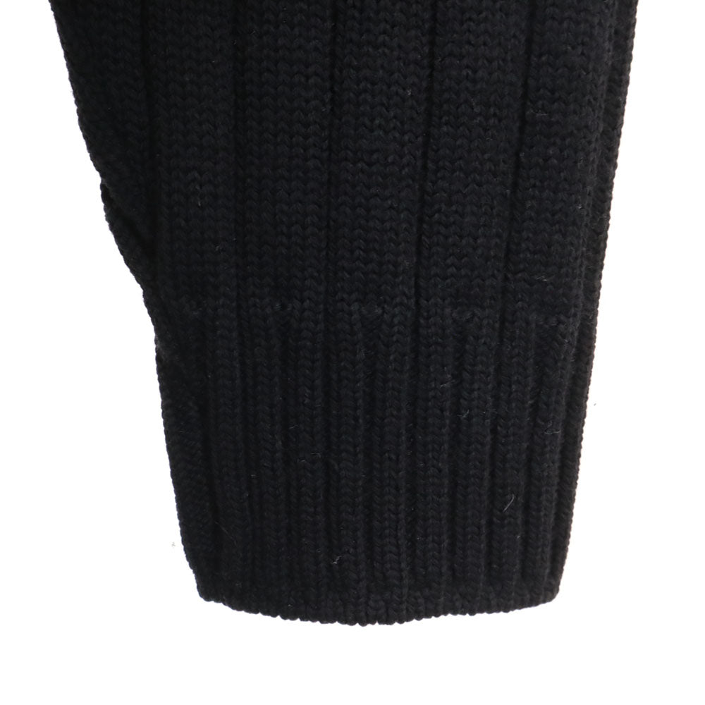 AIGNER アイグナー イタリア製 長袖 ニットカーディガン 44 ブラック コート レディース