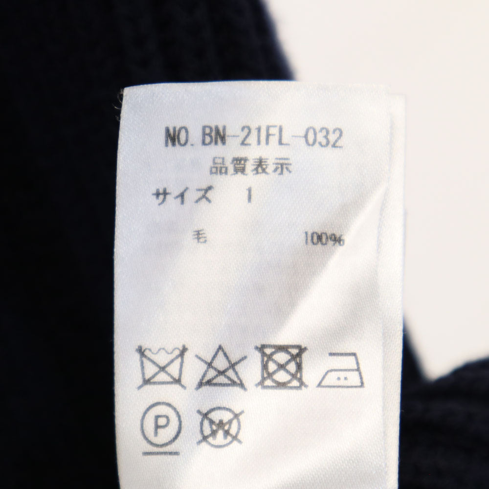 BATONER バトナー 日本製 Vネック ニットベスト 1 ネイビー レディース