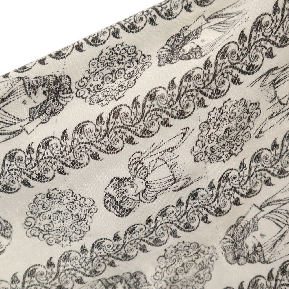 70s 総柄 長袖 シャツ M ホワイト 他 オールド ヴィンテージ メンズ