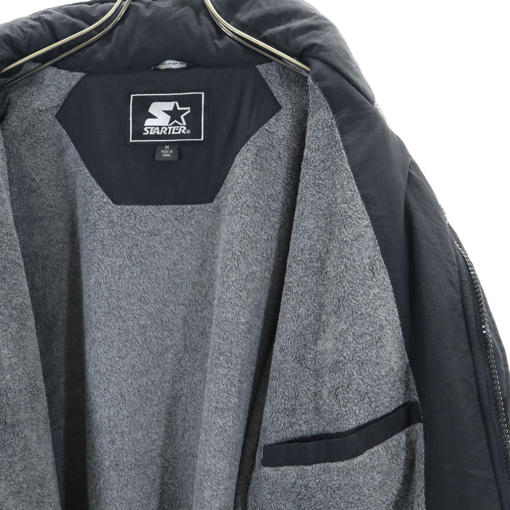 STARTER スターター 00s 長袖 ジップジャケット M ブラック系 裏フリース オールド メンズ
