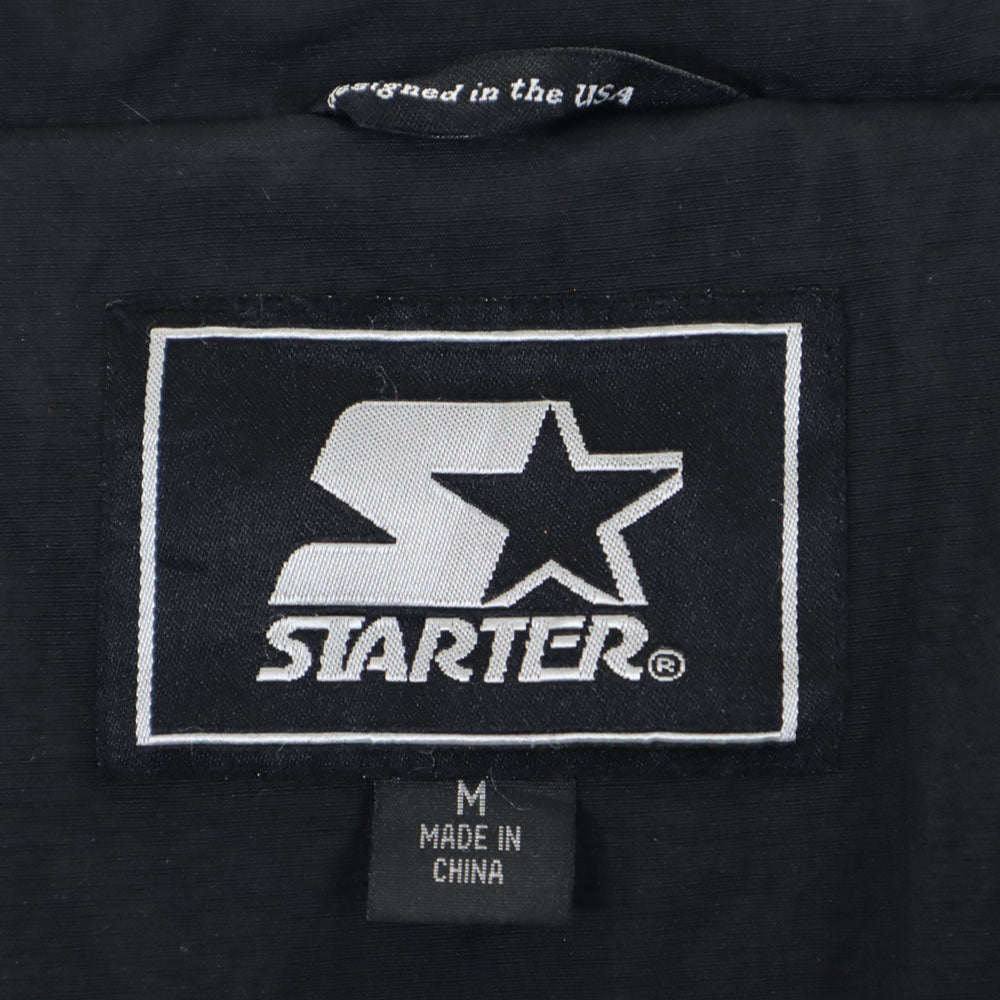 STARTER スターター 00s 長袖 ジップジャケット M ブラック系 裏フリース オールド メンズ