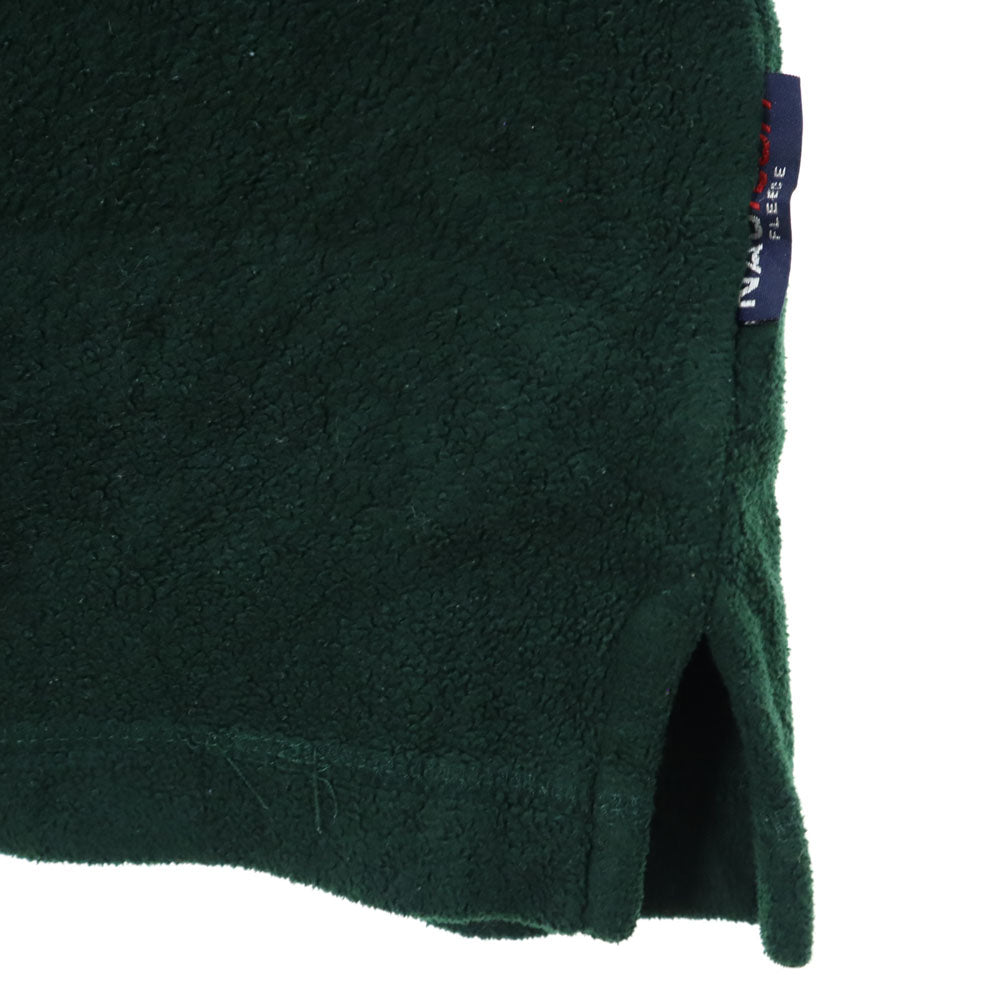NAUTICA ノーティカ 90s USA製 長袖 ヘンリーネック フリース Tシャツ XL グリーン系 オールド ビッグサイズ メンズ