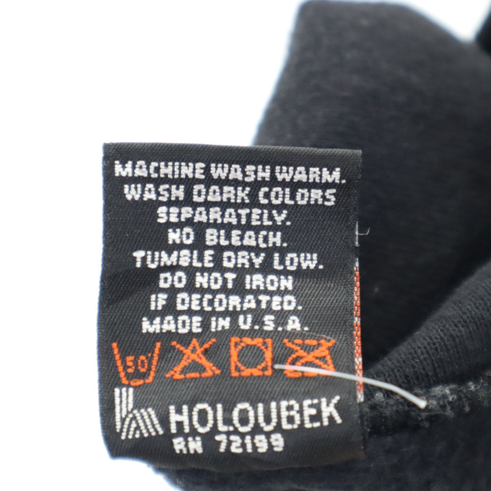 HARLEY DAVIDSON ハーレーダビッドソン 90s USA製 コピーライト 長袖 スウェットパーカー L ブラック系 裏起毛 オールド メンズ