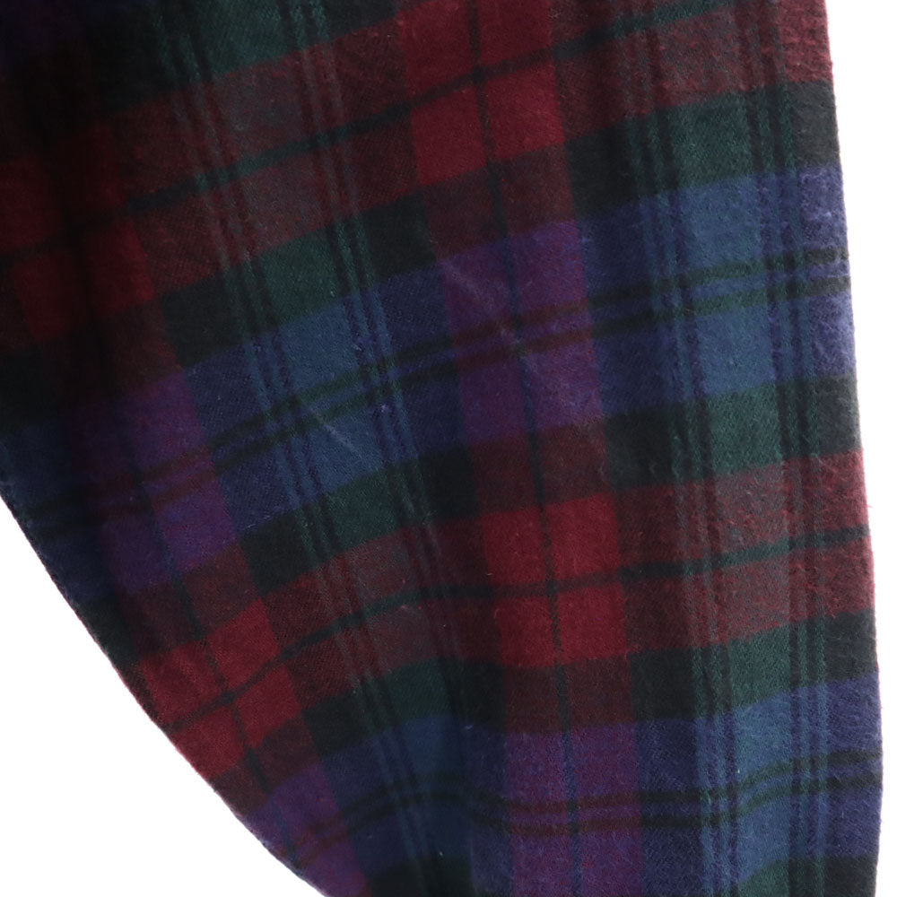 エルエルビーン 70s 80s チェック 長袖 ネルシャツ L レッド系 L.L.Bean アウトドア オールド ヴィンテージ メンズ