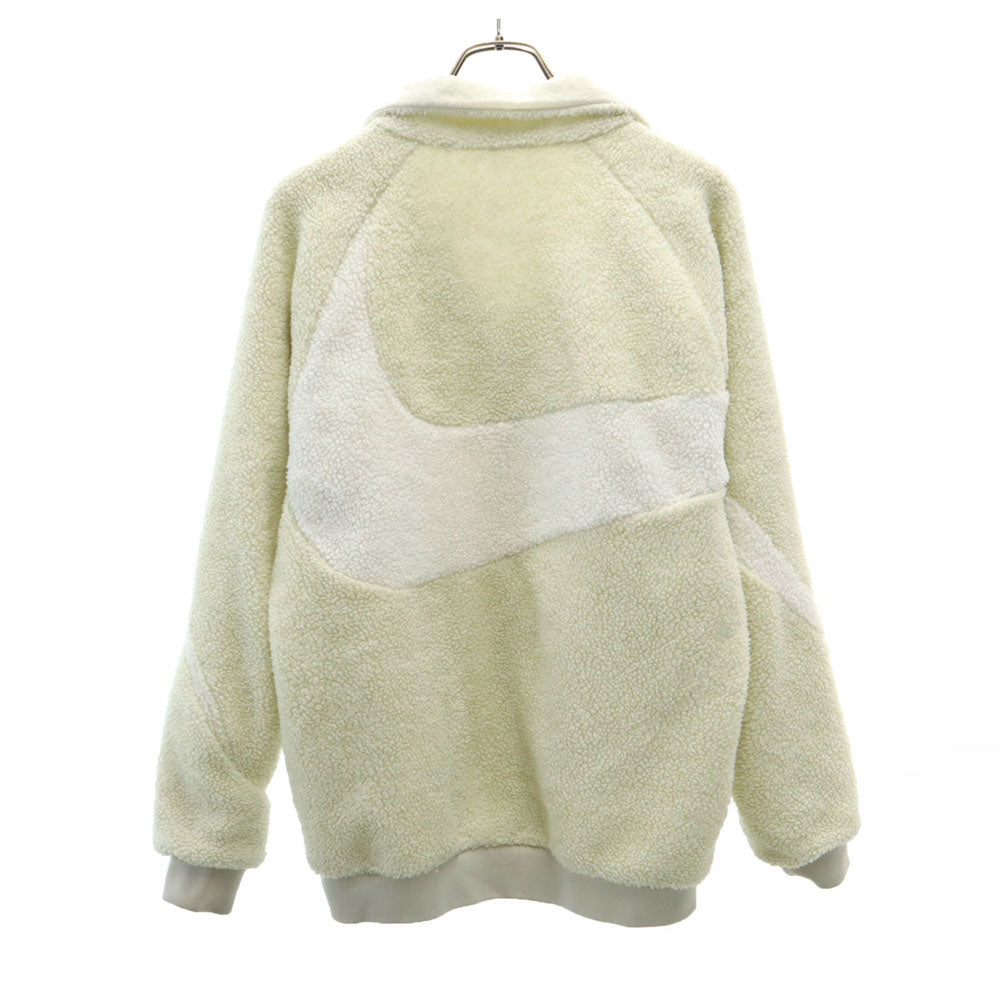 NIKE ナイキ スウッシュロゴ リバーシブル ジャケット S ホワイト ボア メンズ