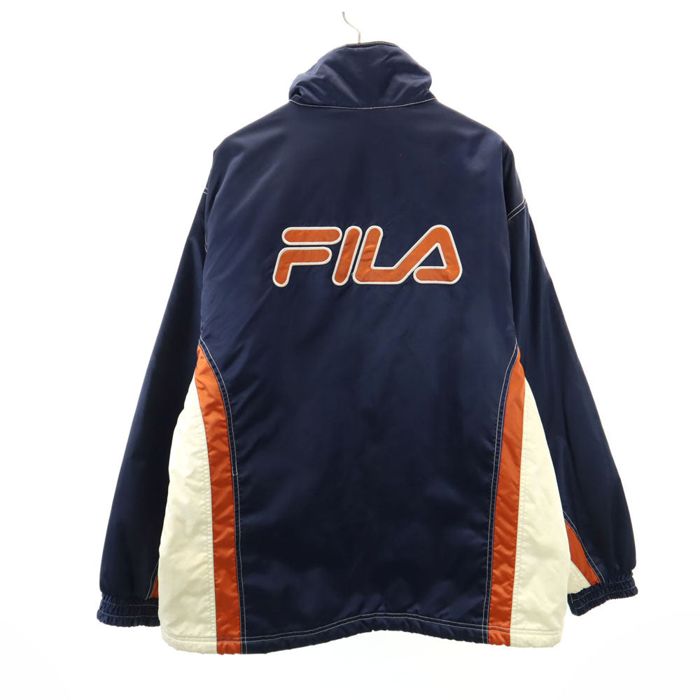 フィラ 90s オールド バックロゴ 中綿ジャケット L ネイビー FILA メンズ
