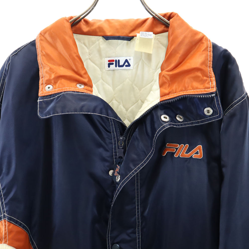 FILA フィラ 90s オールド バックロゴ 中綿ジャケット L ネイビー メンズ
