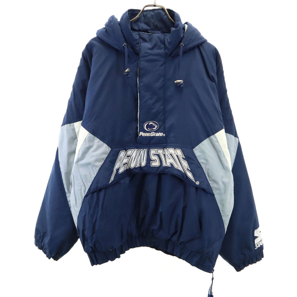STARTER スターター 90s オールド ペンシルベニア大学 長袖 アノラックパーカー L ネイビー プルオーバー 中綿入り PENN STATE メンズ