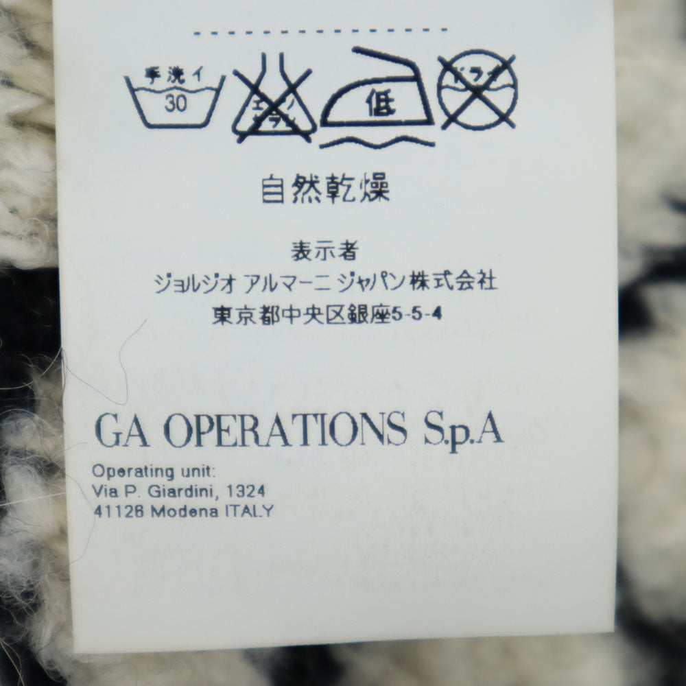 ARMANI JEANS アルマーニジーンズ ウールブレンド 長袖 ニットコート 40 ホワイト系 レディース