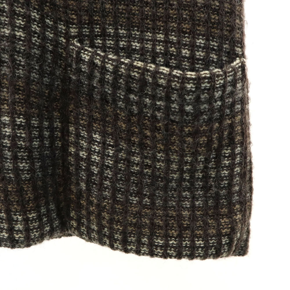 Hilda Ltd 80s アイスランド製 ヴィンテージ 日本規格 ニット テーラードジャケット L ブラウン メンズ