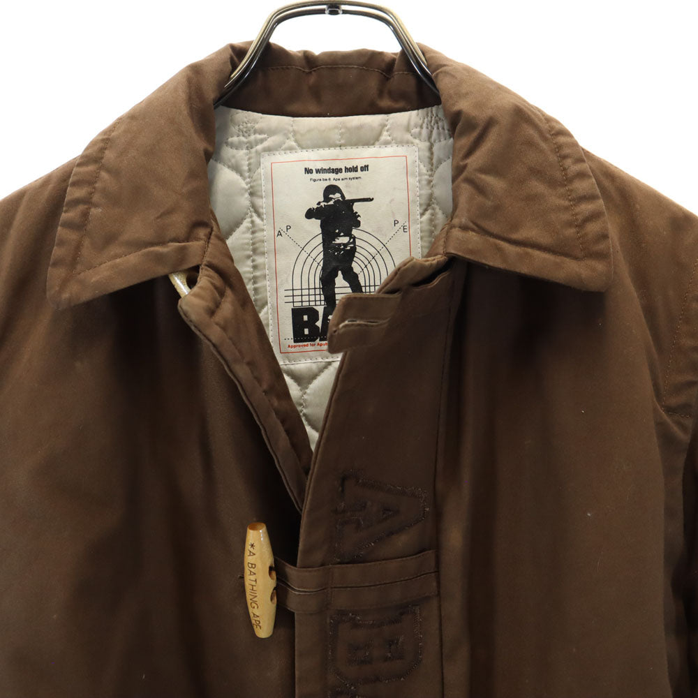 A BATHING APE アベイシングエイプ 日本製 ダッフルコート S ブラウン系 裏キルティング メンズ